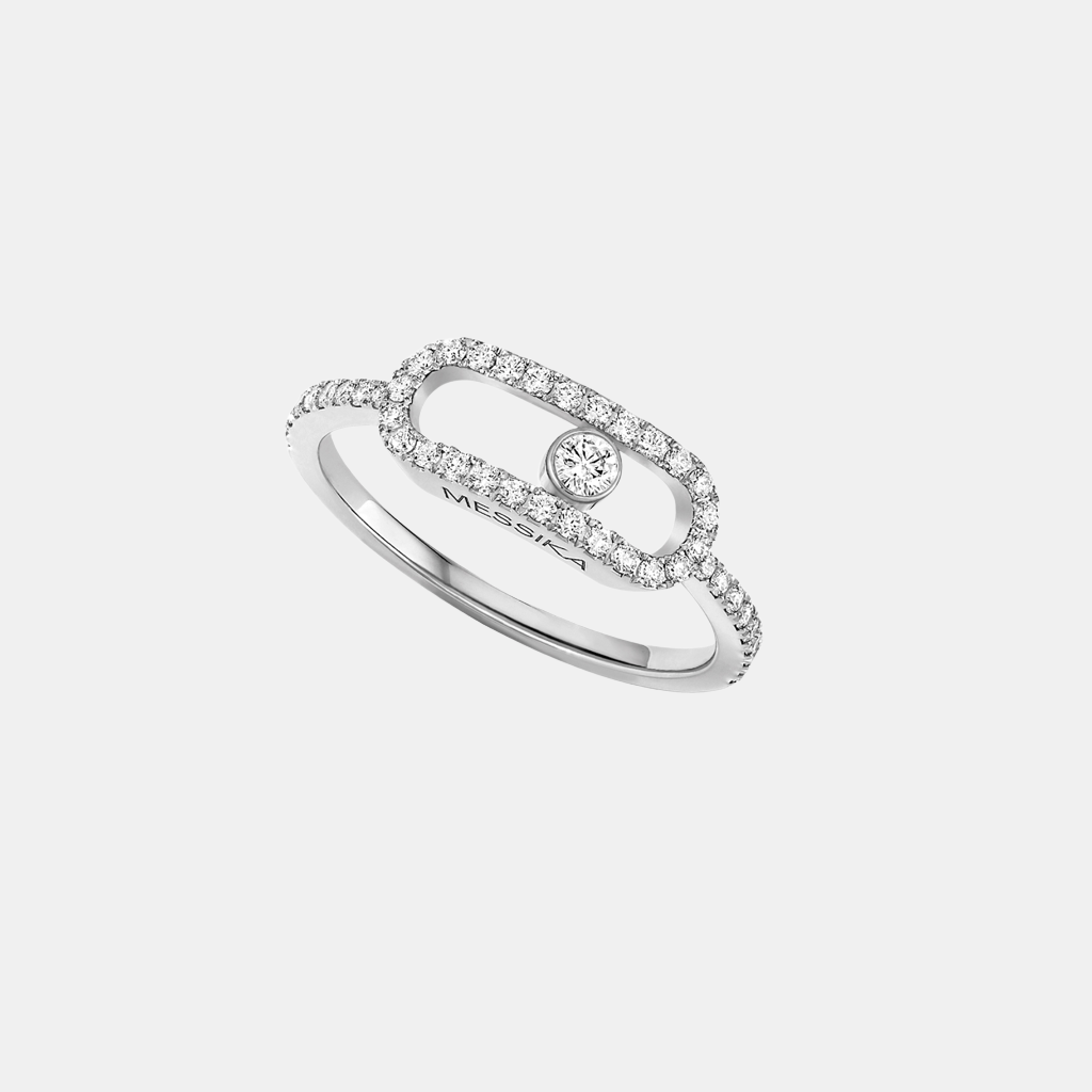 Bague Move Uno Pavé LM Or blanc Diamant 0.31ct