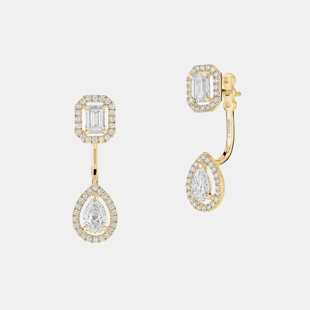 Boucles d'oreilles My Twin Toi & Moi Or jaune Diamant 2x0.3ct