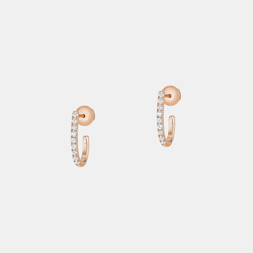 Boucles d'oreilles Gatsby XS Or rose Diamant 0.17ct