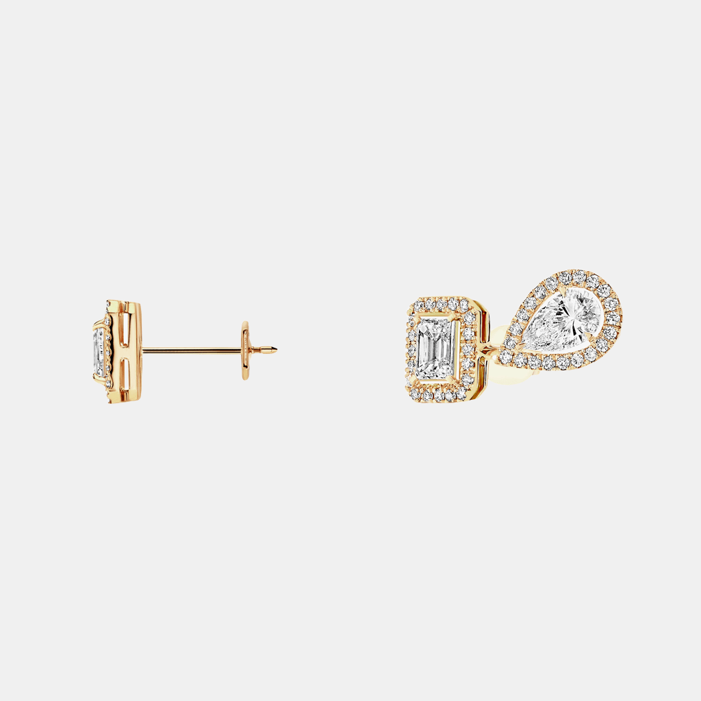 Boucles d'oreilles My Twin Or jaune Diamant 3x0.2ct