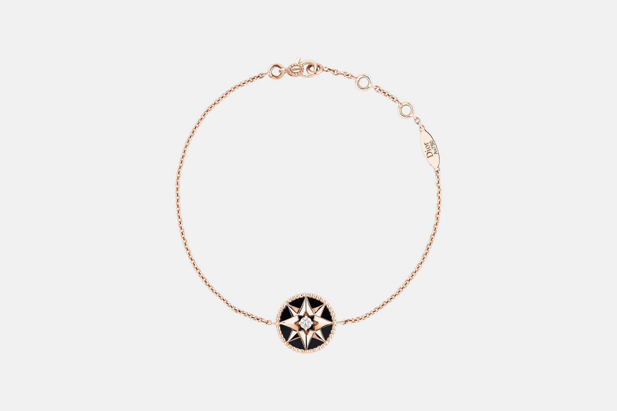 Bracelet Rose des Vents Or rose Diamant 0.045 ct