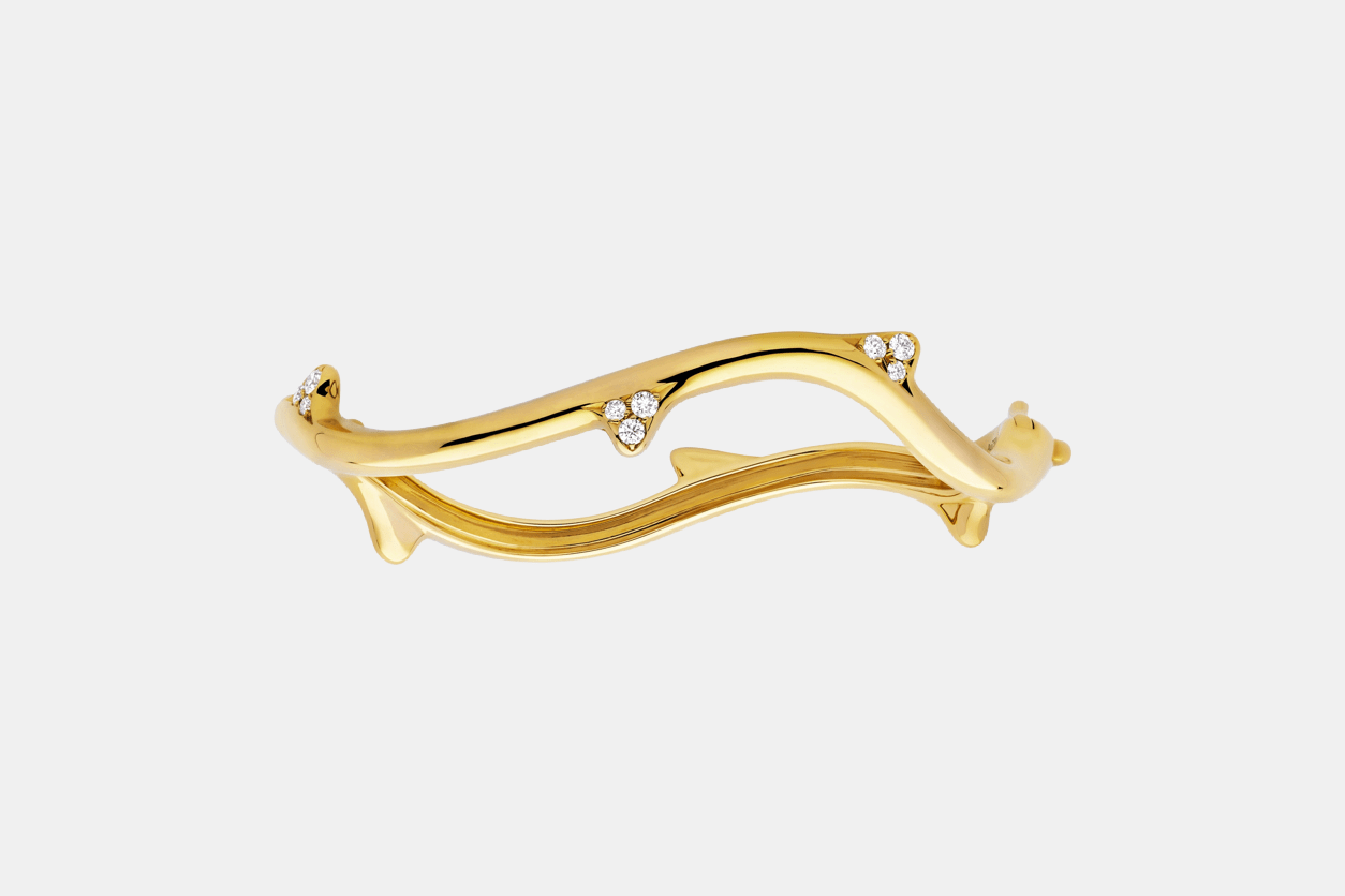 Bracelet Bois de Rose Or jaune Diamant 0.54 ct