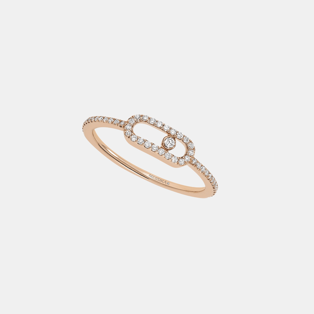 Bague Move Uno Pavé Or rose Diamant 0.15ct
