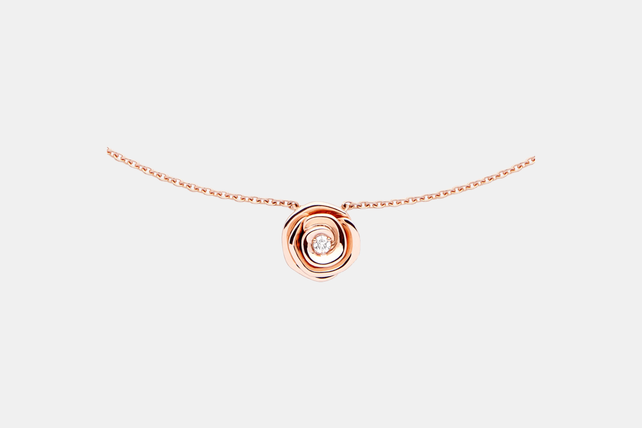 Collier Rose Dior Couture Or rose Diamant 0.07 ct