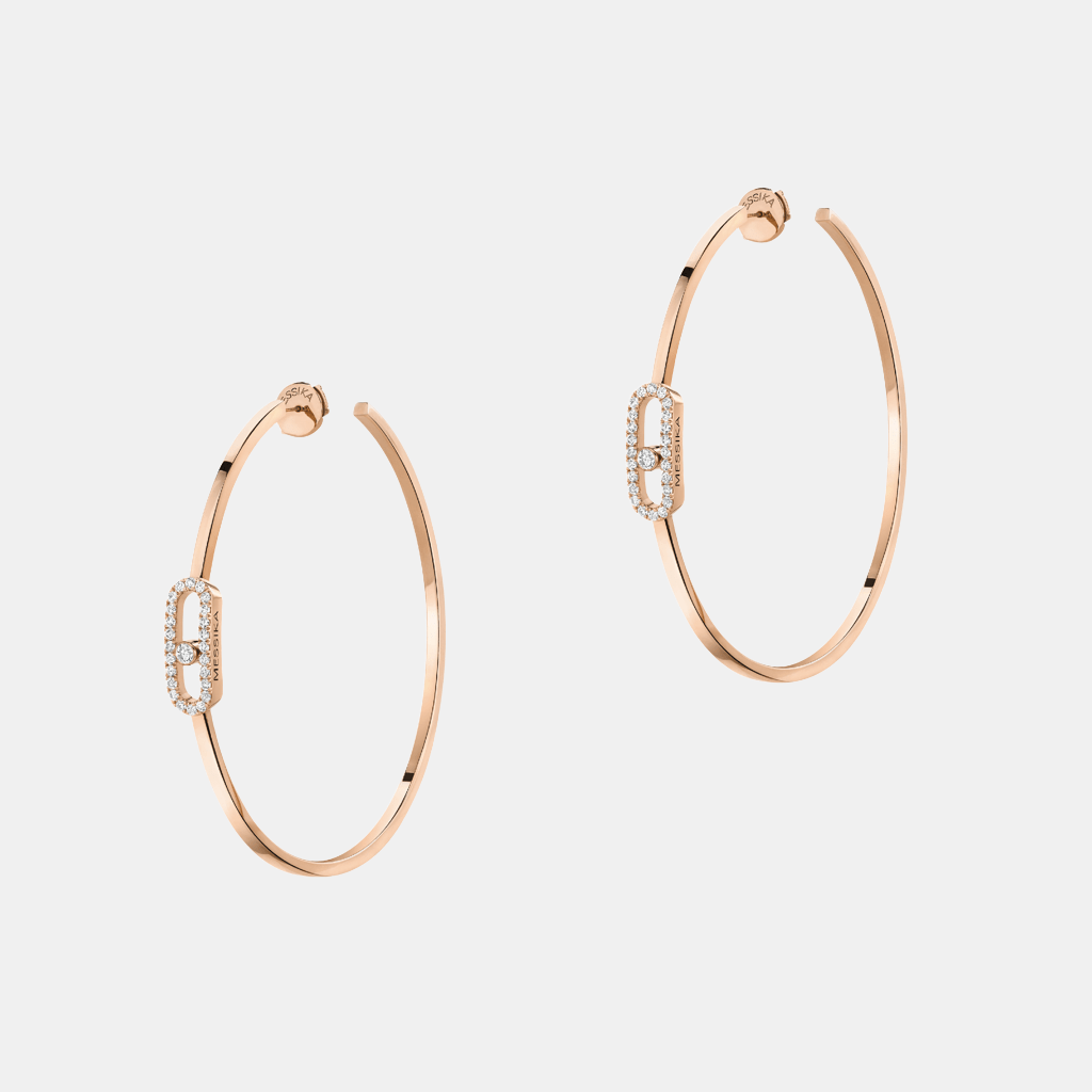 Boucles d'oreilles Move Uno L Or rose Diamant 0.69ct