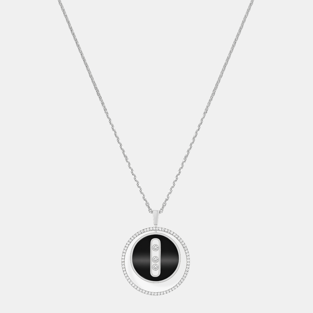 Collier Lucky Move MM Or blanc Diamant 0.3ct