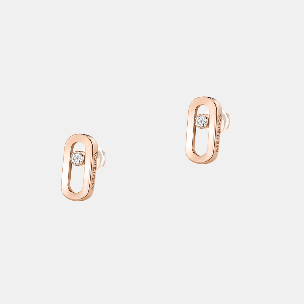 Boucles d'oreilles Move Uno Or rose Diamant 0.03ct