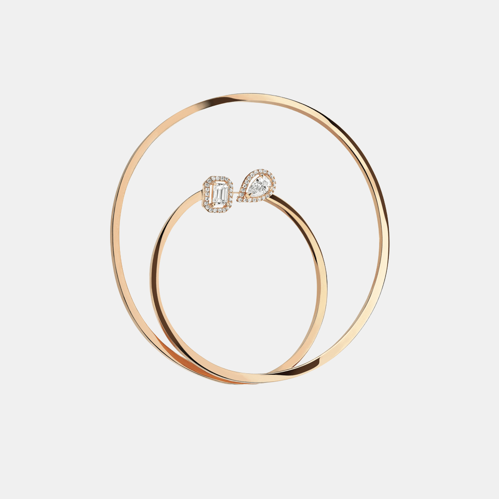 Boucles d'oreilles My Twin Or rose Diamant 0.1ct