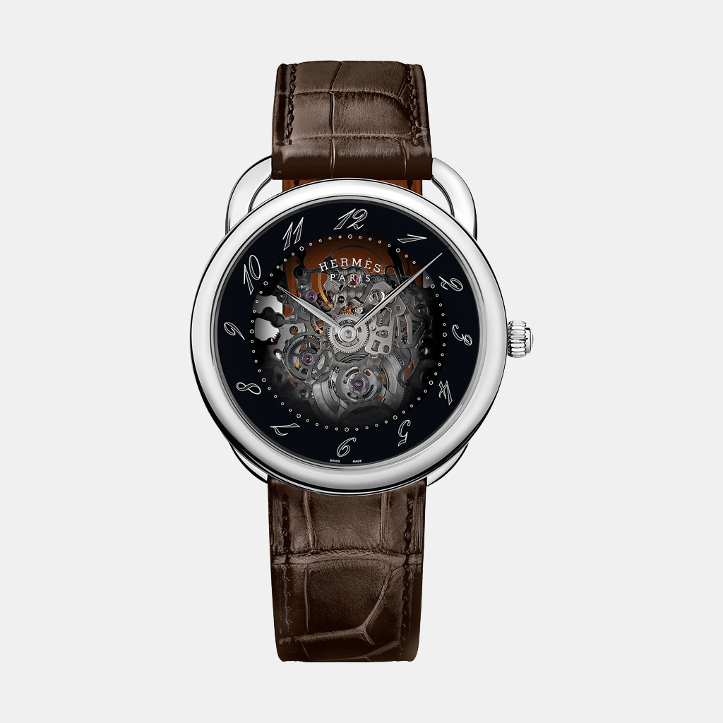 Montre Arceau Squelette, 40 mm Mécanique Acier  
