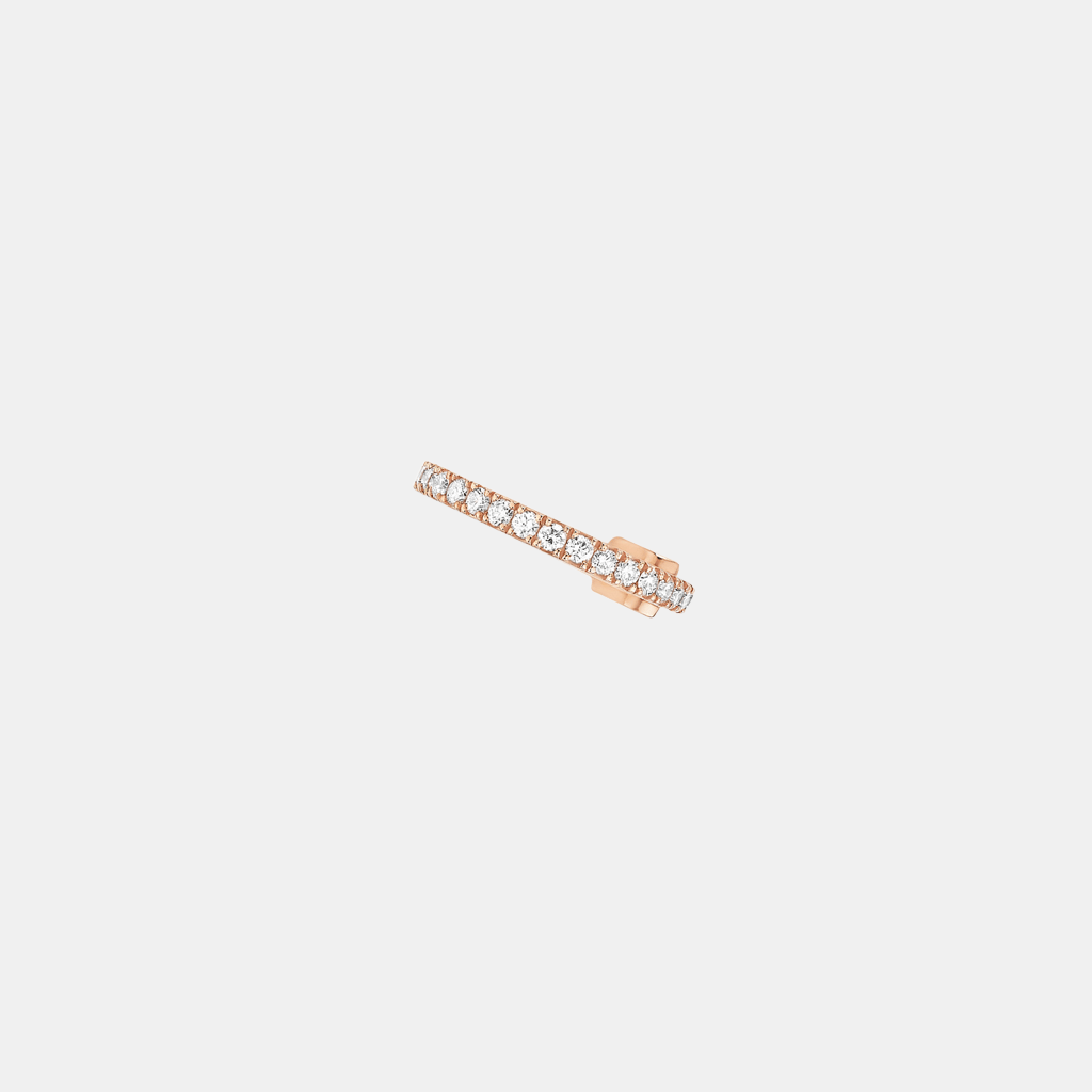 Boucles d'oreilles Gatsby Mono Clip Milieu Or rose Diamant 0.15ct
