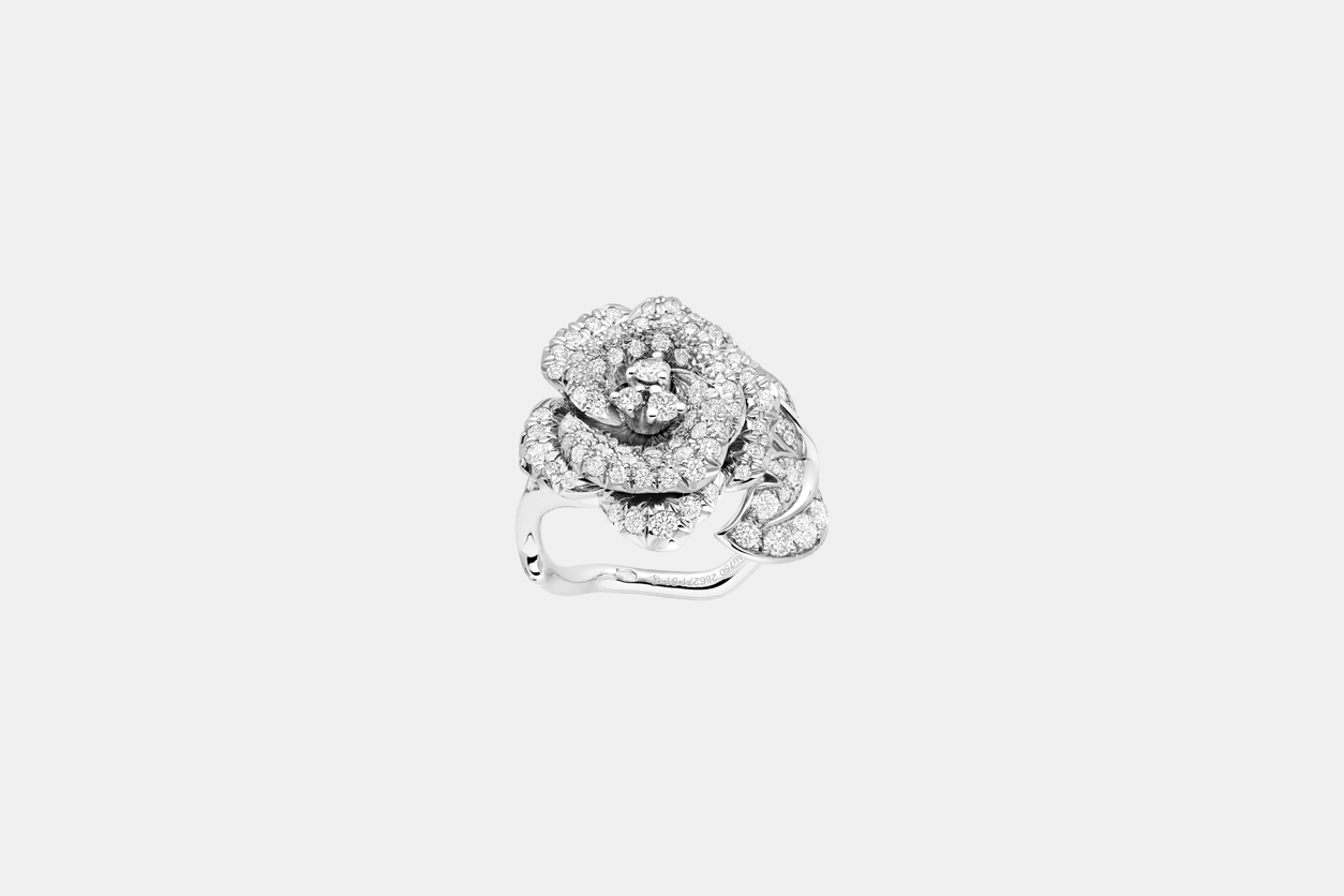 Bague Rose Dior Bagatelle Or blanc Diamant 1 ct