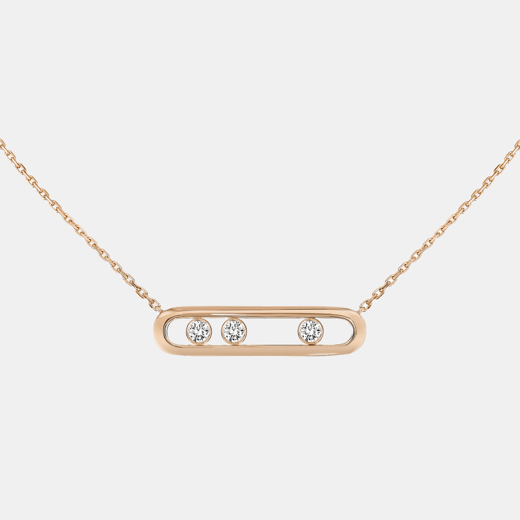 Collier Move Or rose Diamant 0.25ct