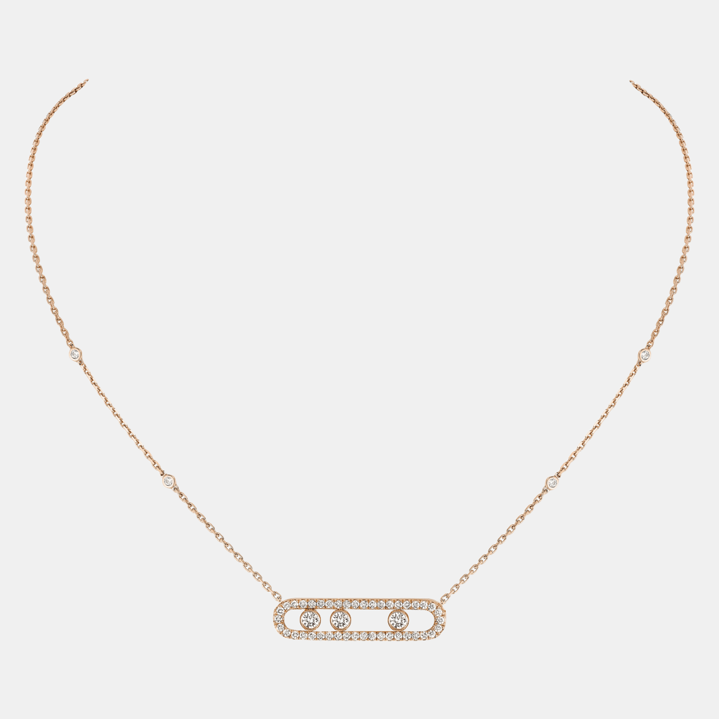 Collier Move Pavé Or rose Diamant 0.65ct