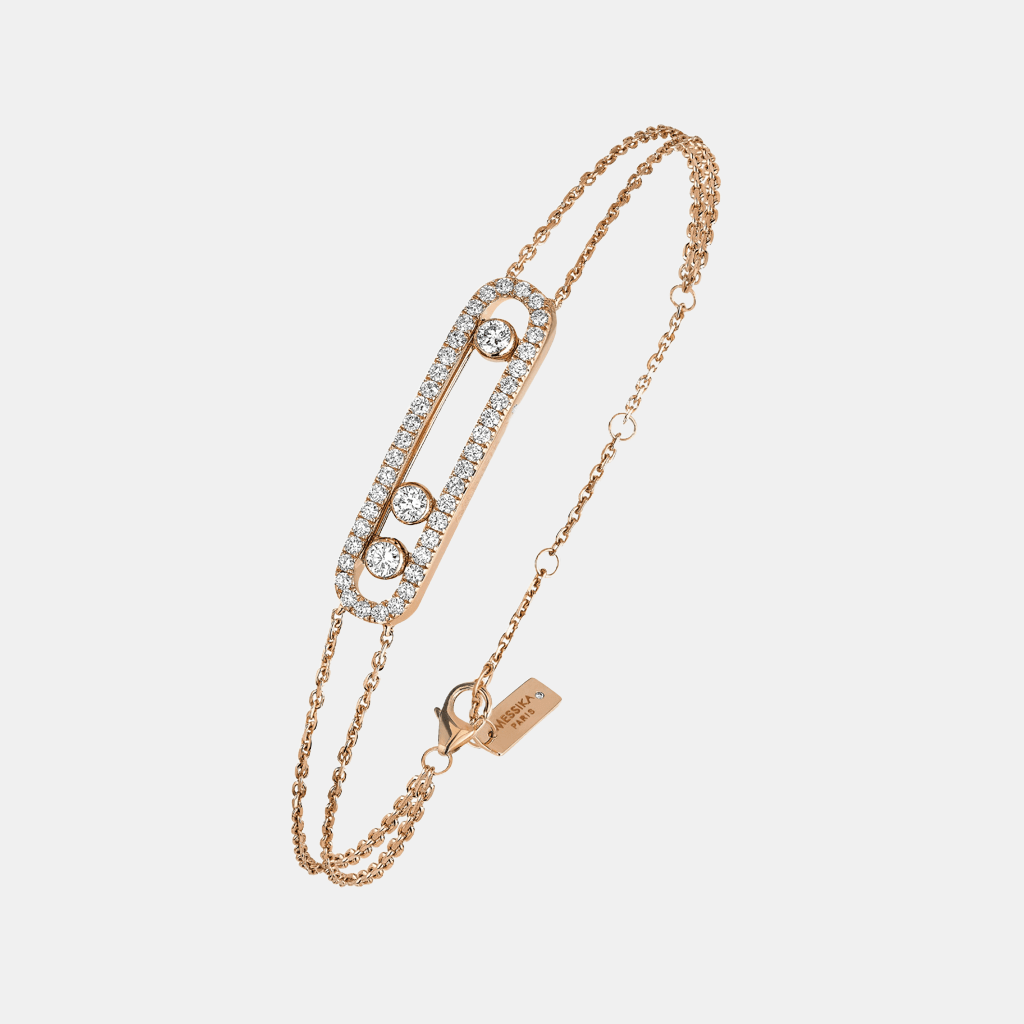 Bracelet Move Classique Pavé Or rose Diamant 0.08ct