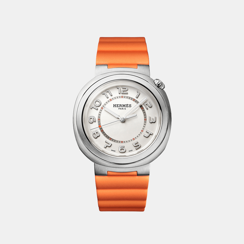 Montre Hermès cut Grand modèle, 36 mm Mécanique Acier  