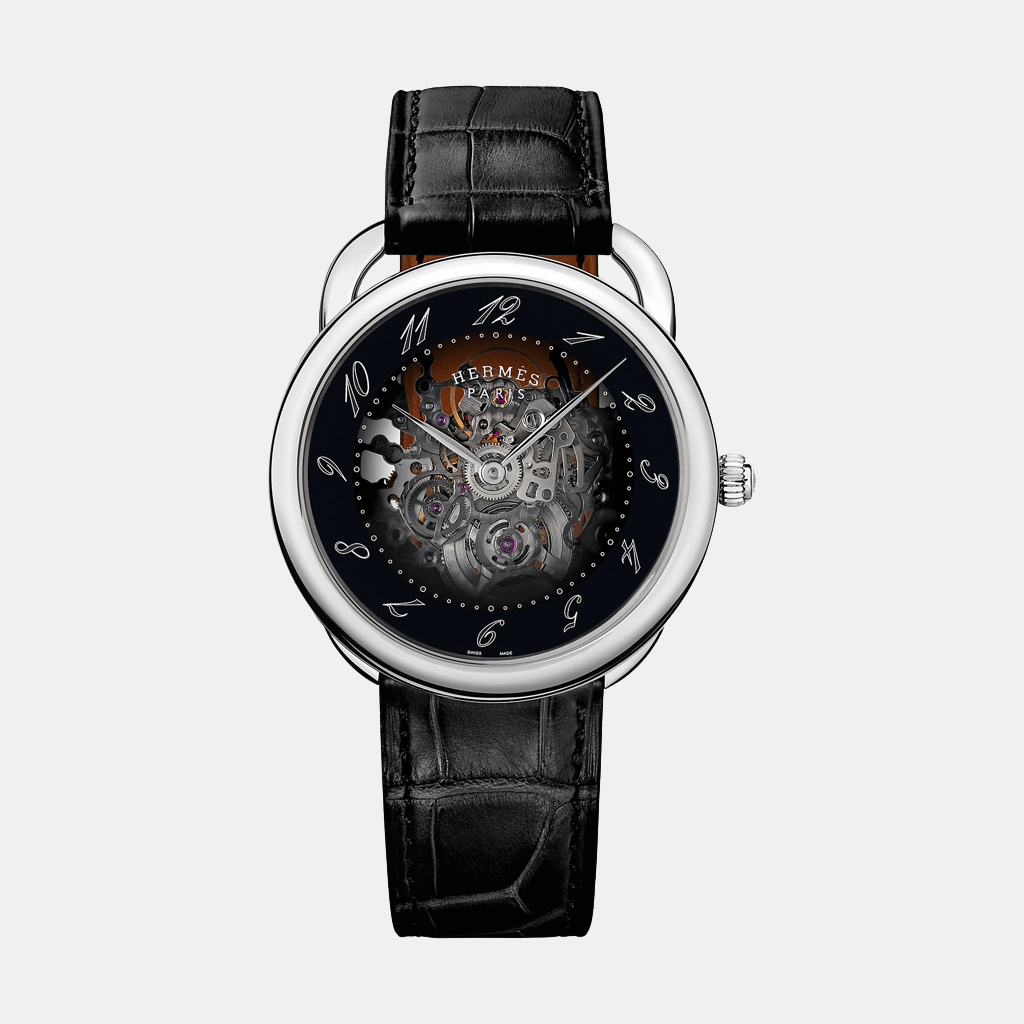 Montre Arceau Squelette, 40 mm Mécanique Acier  