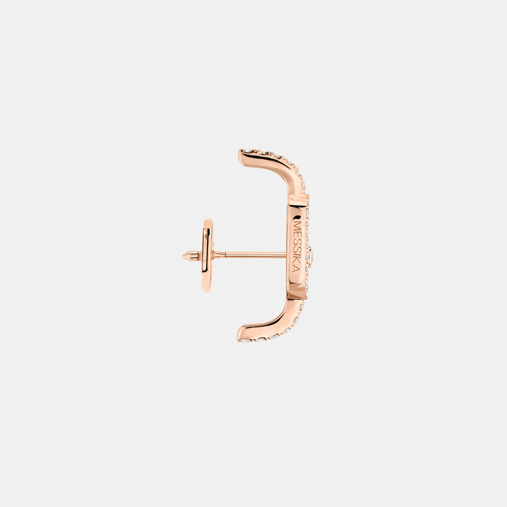 Boucles d'oreilles Move Uno Pavé Or rose Diamant 0.17ct