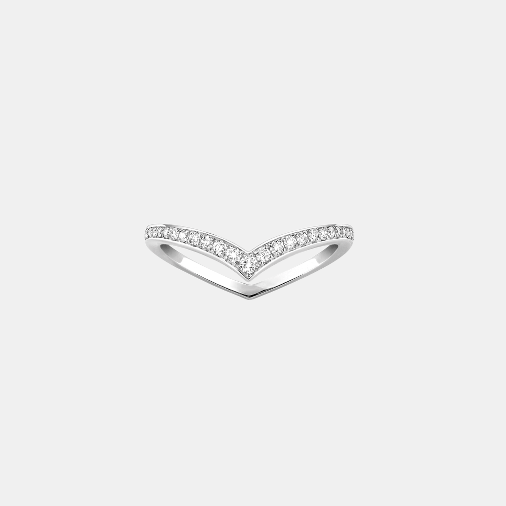 Bague Fiery Pavé Or blanc Diamant 0.19ct