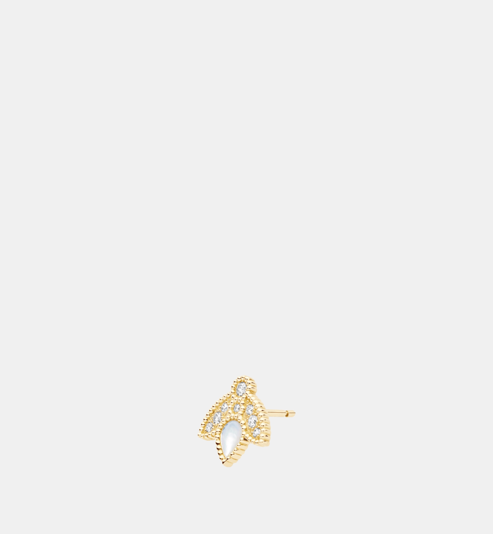 Boucles d'oreilles Rose des Vents Or jaune Diamant 0.13 ct