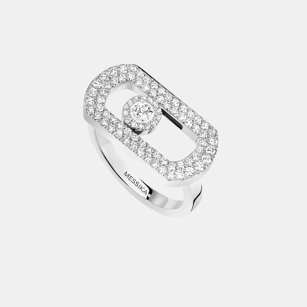Bague So Move Pavé Or blanc Diamant 0.6ct