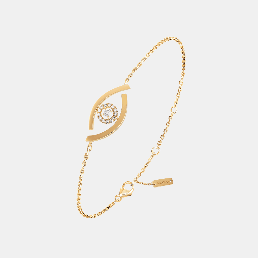 Bracelet Lucky Eye Or jaune Diamant 0.09ct