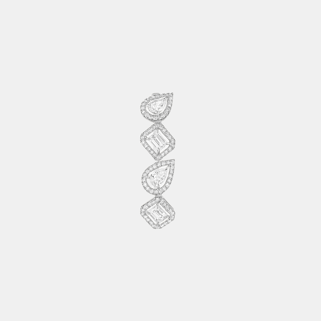Boucles d'oreilles My Twin Or blanc Diamant 0.1ct