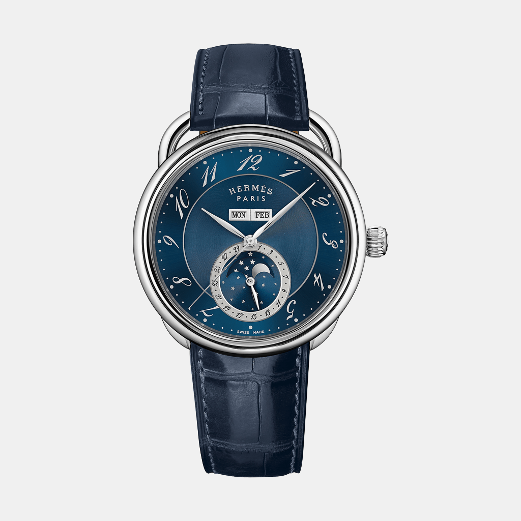 Montre Arceau Grande Lune, 43 mm Mécanique Acier  