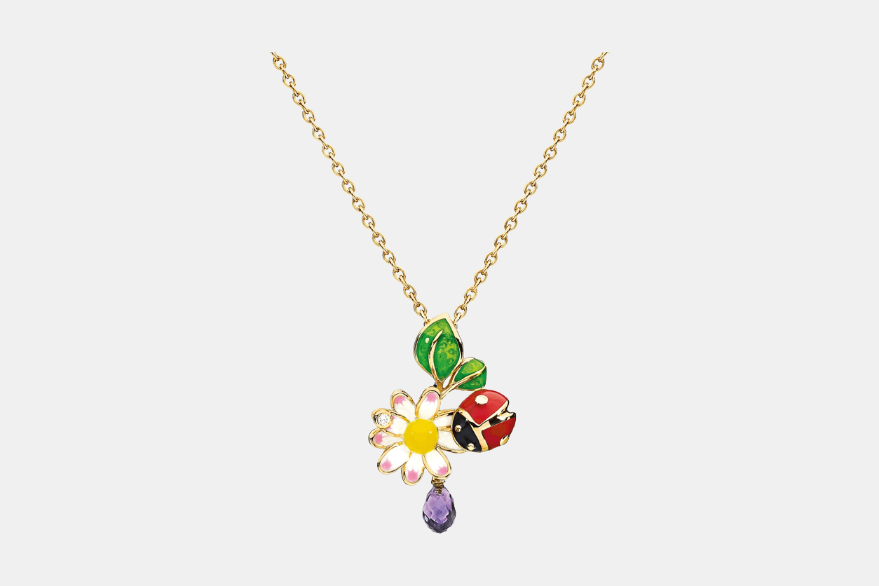 Collier Diorette Or jaune Diamant 0.02 ct