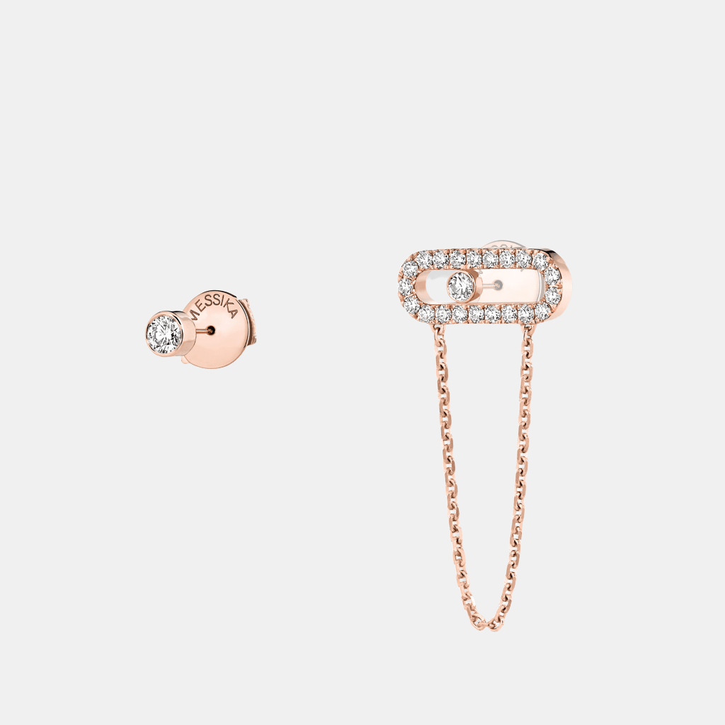 Boucles d'oreilles Move Uno Or rose Diamant 0.3ct