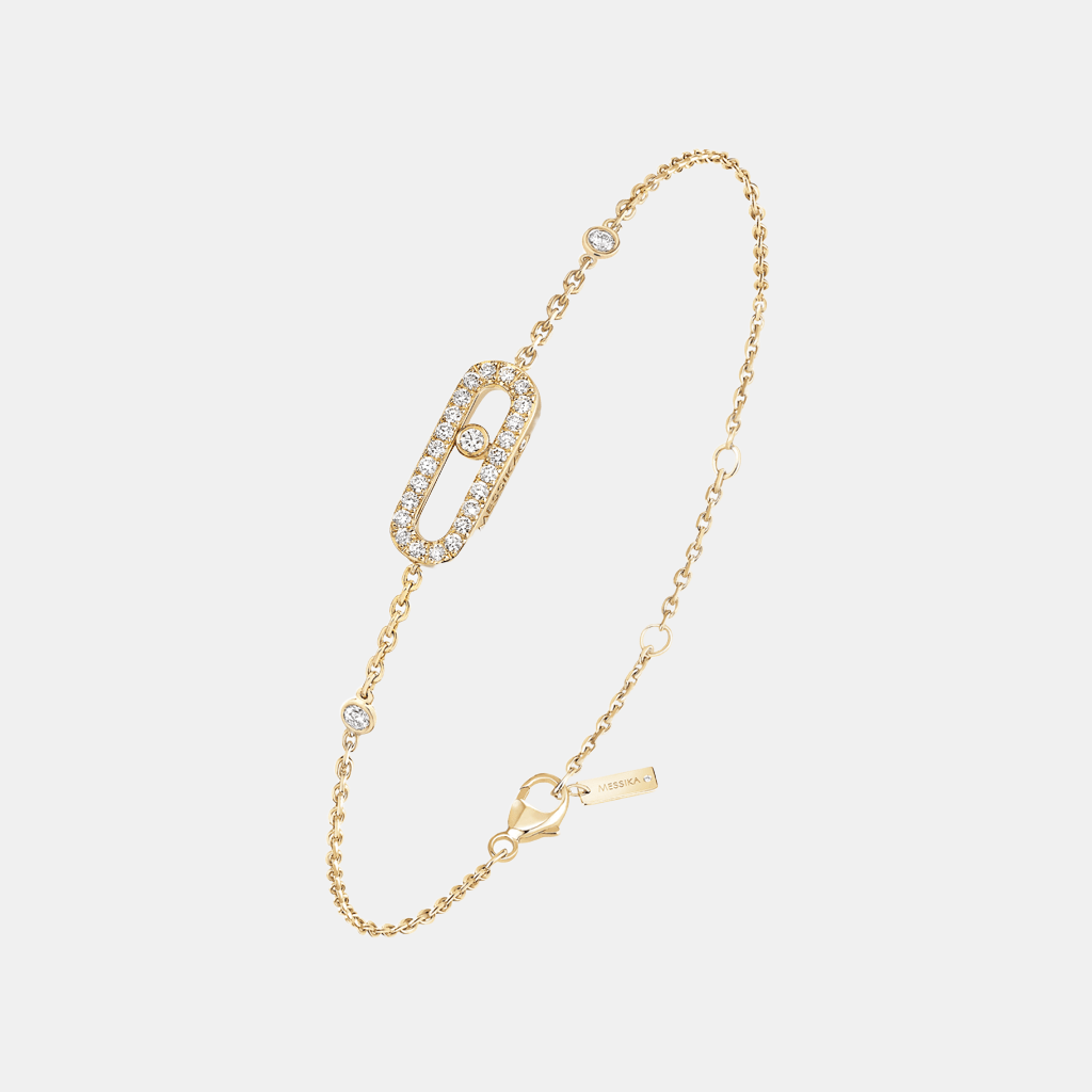 Bracelet Move Uno Pavé Or jaune Diamant 0.2ct