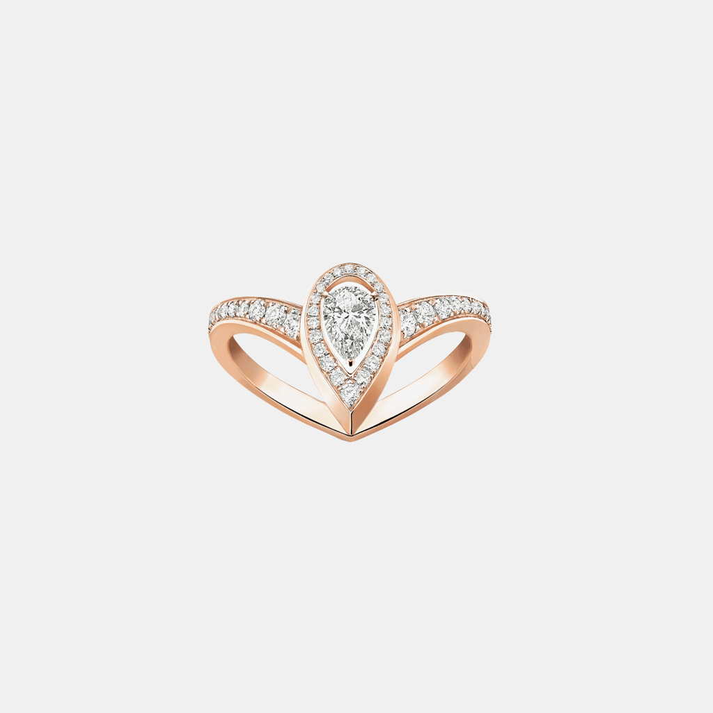 Bague Fiery Or rose Diamant 0.1ct