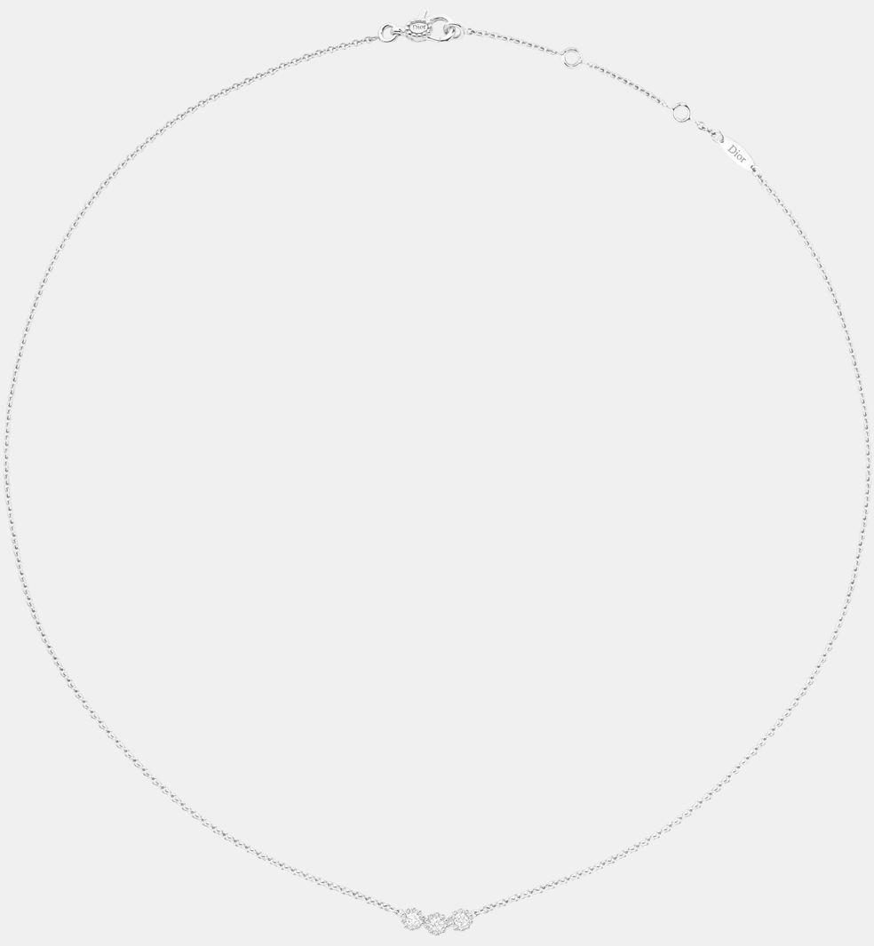 Collier Mimirose Or blanc Diamant 0.13 ct