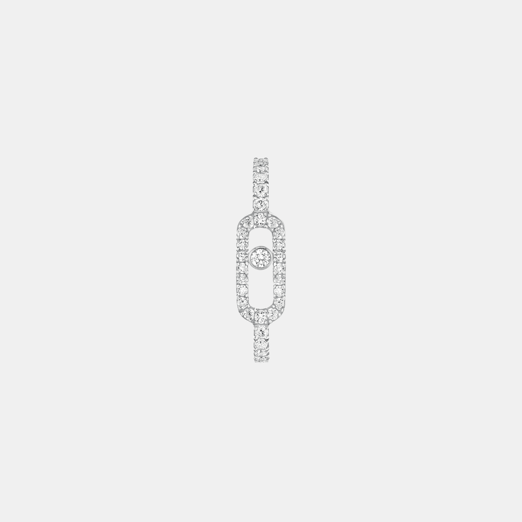 Boucles d'oreilles Move Uno Pavé Or blanc Diamant 0.17ct