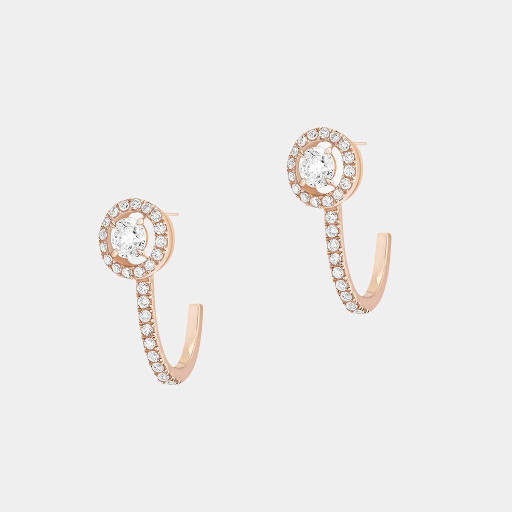 Boucles d'oreilles Joy Or rose Diamant 0.1ct