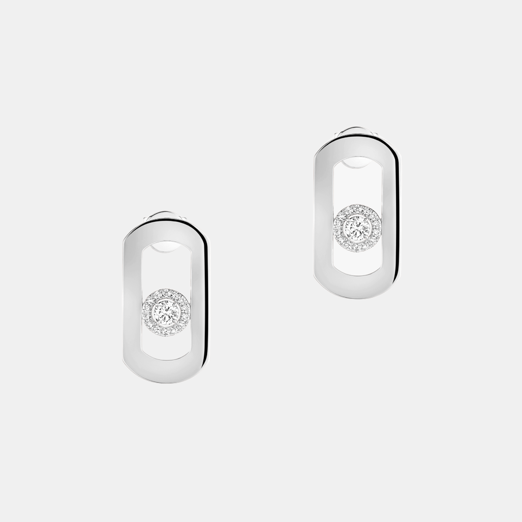 Boucles d'oreilles So Move Or blanc Diamant 0.23ct