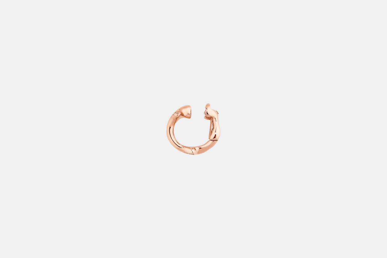 Boucles d'oreilles Bois de Rose Or rose Diamant 0.03 ct