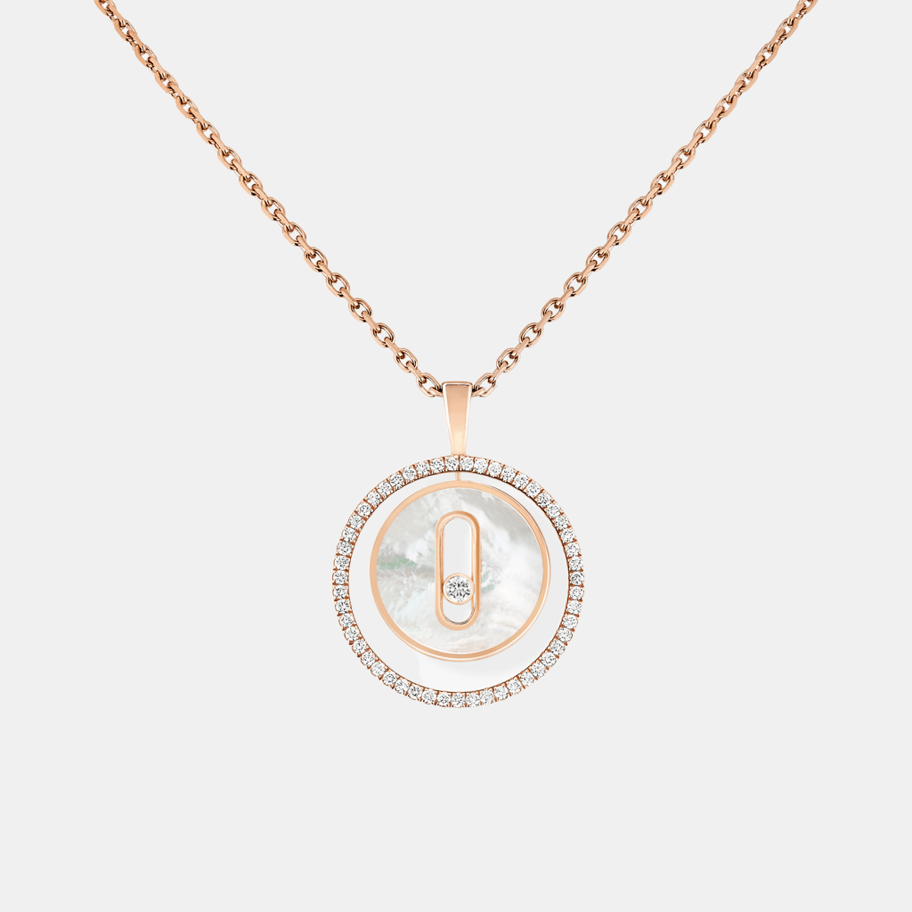Collier Lucky Move SM Or rose Diamant 0.16ct