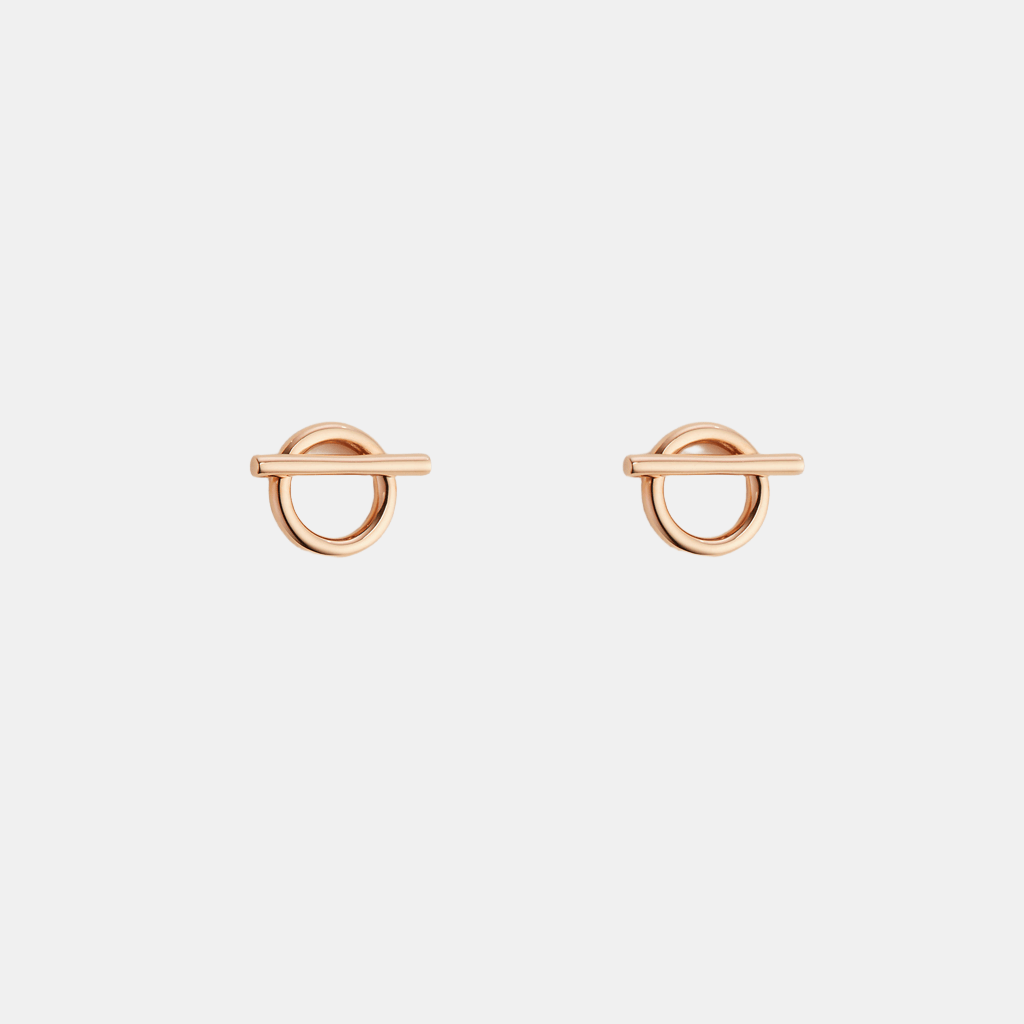Boucles d'oreilles Echappée Hermès Petit modèle Or rose Diamant 0.92 ct
