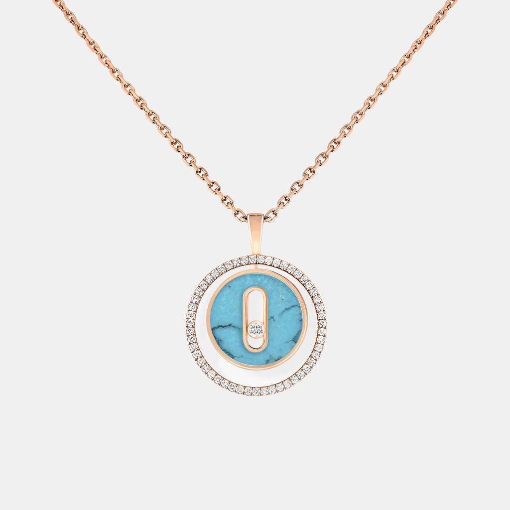 Collier Lucky Move SM Or rose Diamant 0.16ct