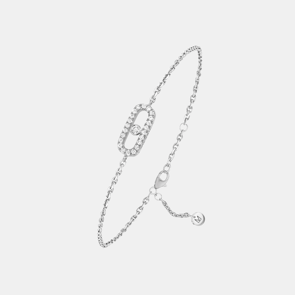 Bracelet Messika CARE(S) Pavé Or blanc Diamant 0.07ct
