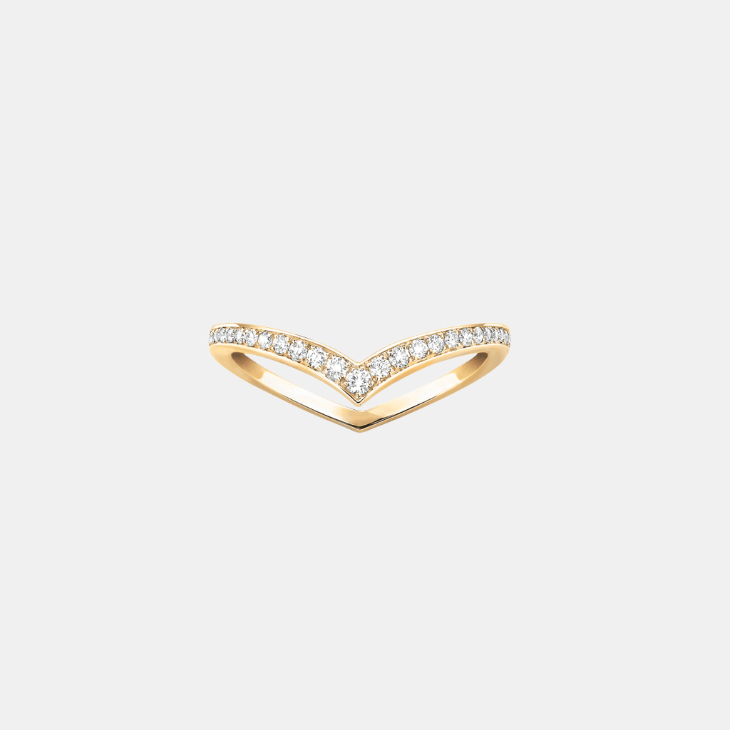 Bague Fiery Pavé Or jaune Diamant 0.19ct