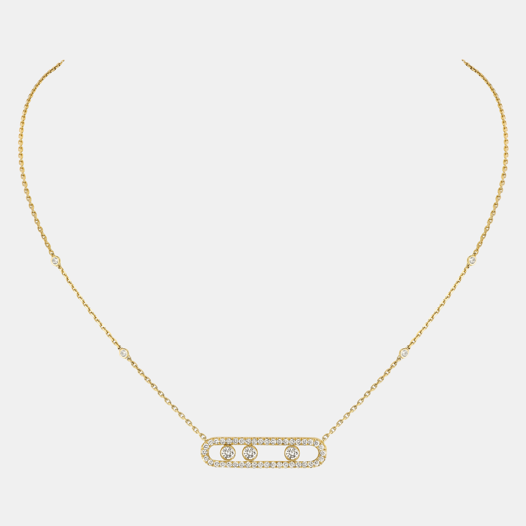 Collier Move Pavé Or jaune Diamant 0.08ct