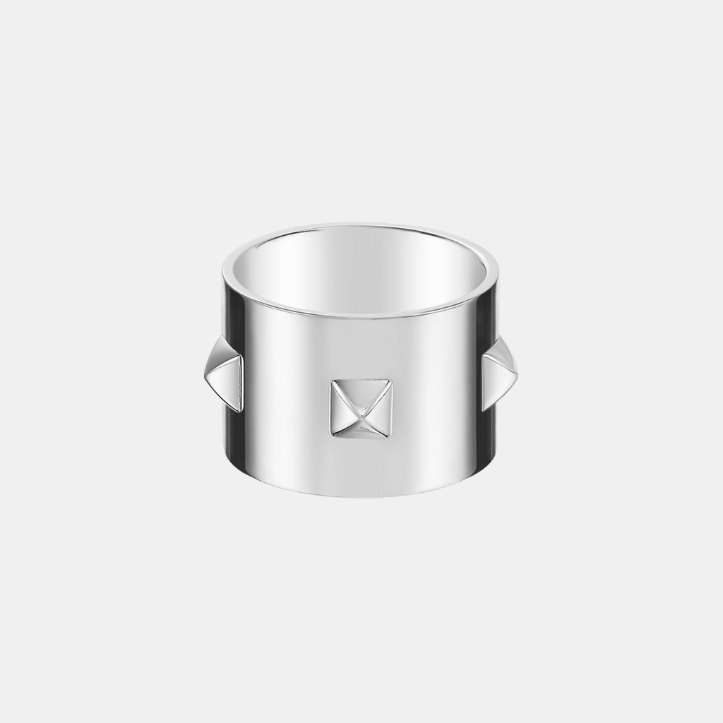 Bague Mini Clous Grand modèle Argent