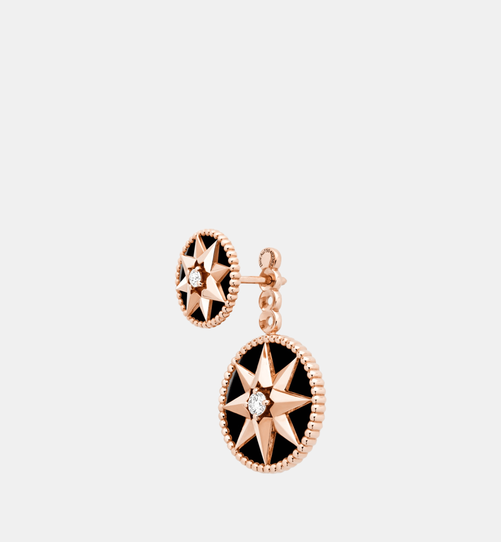 Boucles d'oreilles Rose des Vents Or rose Diamant 0.13ct