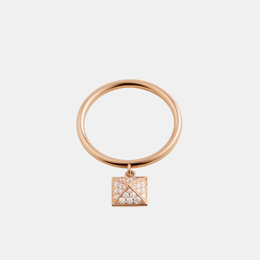 Bague Clou d'H Petit modèle Or rose Diamant 0.15 ct