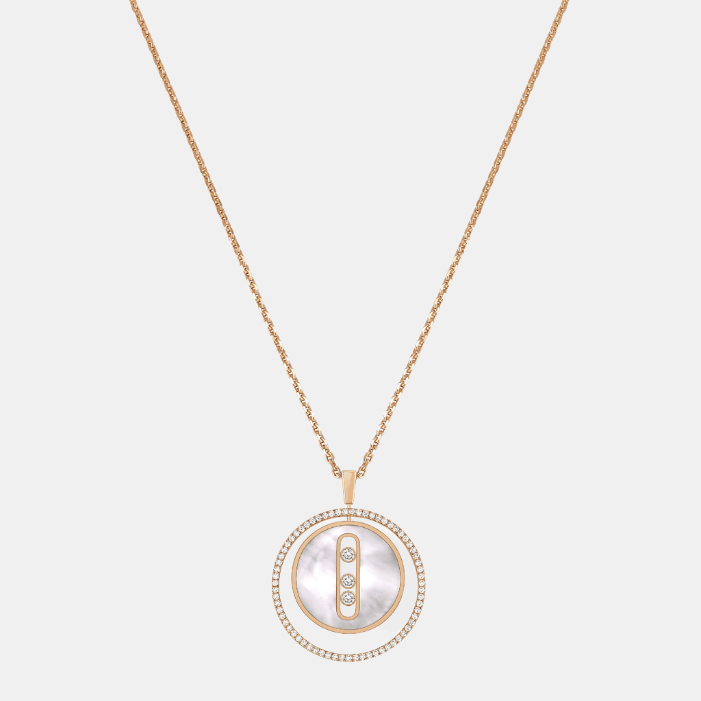 Collier Lucky Move MM Or rose Diamant 0.3ct