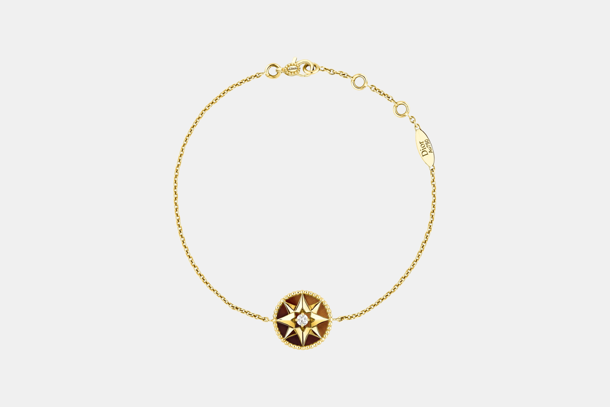 Bracelet Rose des Vents Or jaune Diamant 0.045 ct