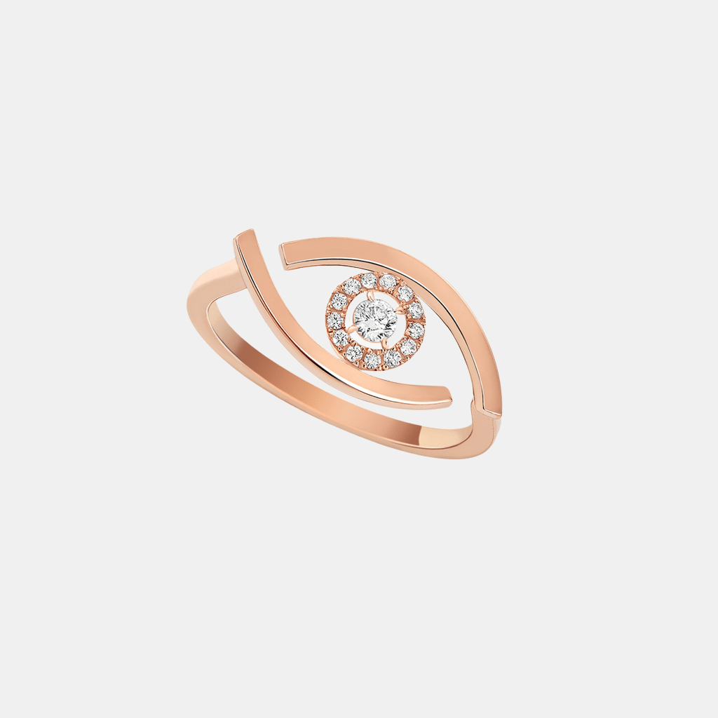 Bague Lucky Eye Or rose Diamant 0.08ct