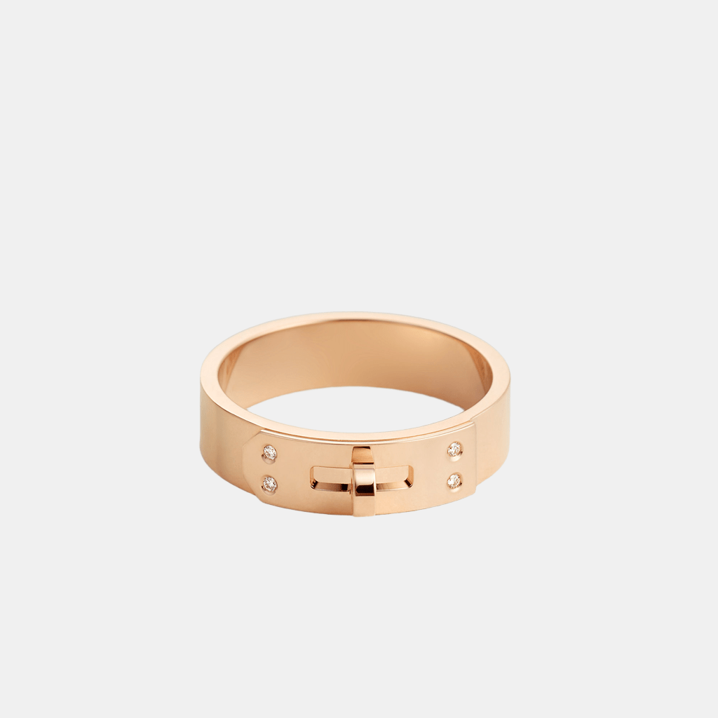 Bague Kelly Petit modèle Or rose Diamant 0.02 ct
