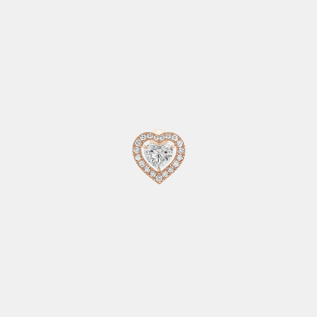 Boucles d'oreilles Joy Coeur Or rose Diamant 0.15ct